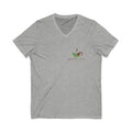 Mindful Steep Tea V-Neck Tee — 'Slow Down, Steep Deeper' Relaxation Shirt